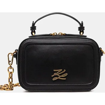 Kabelka Kožená kabelka Karl Lagerfeld K/AUTOGRAPH B1W30269 černá 99X, vel. ONE SIZE