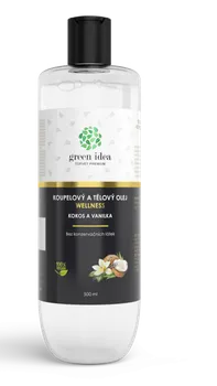 Koupelový olej GREEN IDEA Koupelový a tělový olej kokos a vanilka 500 ml