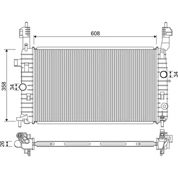 Chladič motoru Chladič, chlazení motoru VALEO 701332