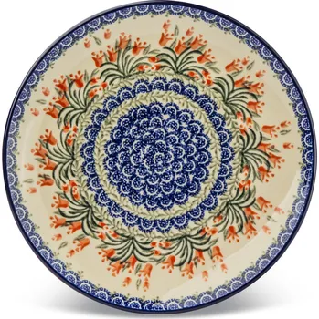 Talíř Mělký jídelní talíř Ceramika Artystyczna Bolesławiec 25,5 cm - dek. 1431X