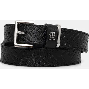 Opasek Kožený pásek Tommy Hilfiger AW0AW17753 černá 99X, vel. 75