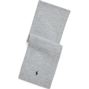 Vlněná šála Polo Ralph Lauren 323953205002 šedá 90X, vel. L/XL