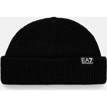 Čepice Čepice s příměsí vlny EA7 Emporio Armani černá barva, AF18469.7X000313 99X, vel. S