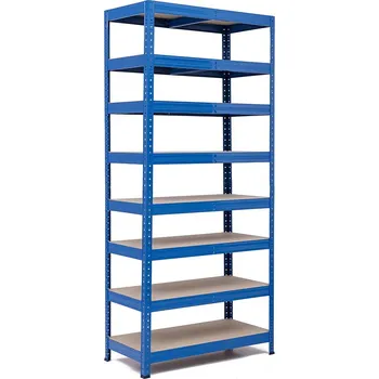 regál Policový regál Trestles RH 2200x800x300, nosnost 2000 kg, 8 polic Barva: modrá