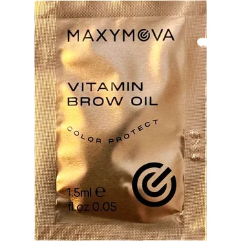 Výživa řas a obočí Maxymova Vitamin Brow Oil pečující směs olejů na obočí – sáček 1,5 ml