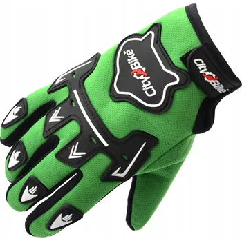 Moto rukavice RUKAVICE NA MOTOKROS ČTYŘKOLKU MOTORKU ZELENÉ M