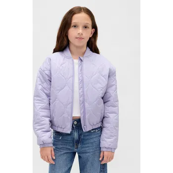 Dívčí bunda GAP Dětská prošívaná nepromokavá bunda PrimaLoft® - Holky GAP modrá | bílá | fialová 3463946