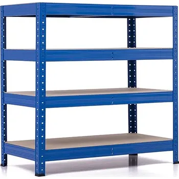 regál Policový regál Trestles RH 1000x800x400, nosnost 1400 kg, 4 police Barva: modrá