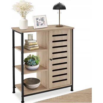 Komoda Komoda TecTake 71 x 32 x 82 cm, odstíny hnědé – černá