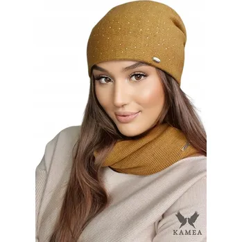 Čepice Kamea zimní čepice beanie žlutá, univerzální velikost (54-60)