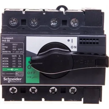 vypínač Odpínač INTERPACT, INS80, 4P, 80A, 28905, Schneider Electric