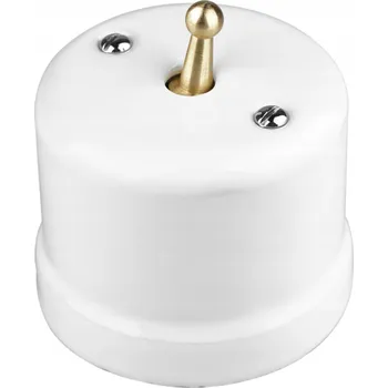 vypínač Keramický vypínač na omítku, retro/loft styl