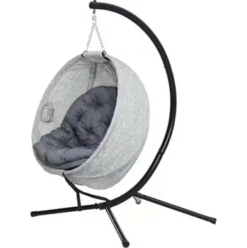 Závěsné křeslo Závěsné křeslo, černá/světle šedá/tmavě šedá, GOLAN NEW