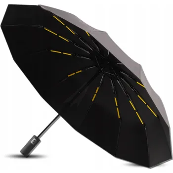 Deštník Skládací automatický deštník černý - pro ženy i muže