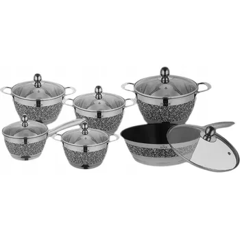 Pánev Sada hrnců Zilner MARBLE nerezová ocel 12 ks.