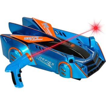 RC model auta KIK KX3614 RC Laserem řízené auto jezdící po stěnách, modré
