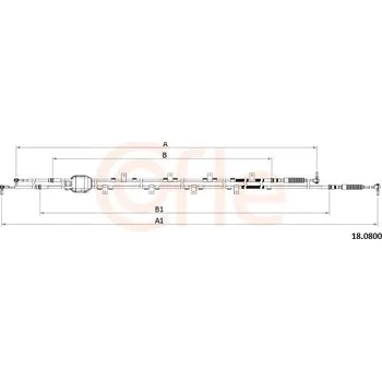 Tažné lanko, ruční převodovka COFLE 18.0800