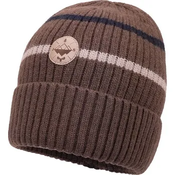 Čepice Dětská čepice s příměsí vlny Jamiks HANDE HANDE.NAK.gl.JZH059 hnědá 88X, vel. 50