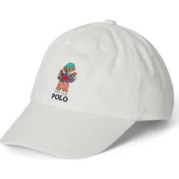 Módní doplněk Dětská bavlněná kšiltovka Polo Ralph Lauren 322963969001 bílá 00X, vel. 53