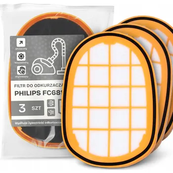 Filtr do vysavače 3x FILTR do VYSAVAČE Philips FC6812 Vzduchový Omyvatelný Náhradní EM-W