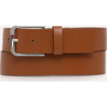 Opasek Kožený pásek Tommy Jeans pánský, hnědá barva, AM0AM13690 82X, vel. 110