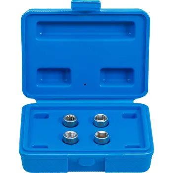 BGS 9412, Sada speciálních nástrčných hlavic na brzdové třmeny kotoučových brzd | pohon vnější šestihran 12 mm | 4dílná