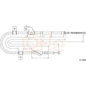 Auto-moto Lanovod parkovací brzdy COFLE 17.2605