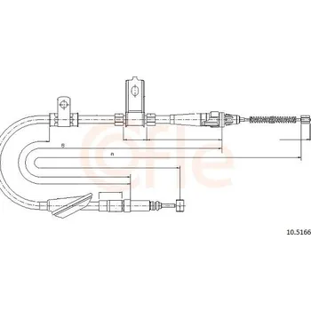 Brzdový systém Lanovod parkovací brzdy COFLE 10.5166