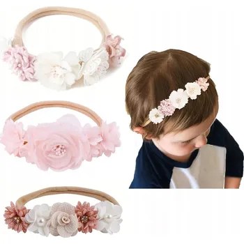 Čelenka ČELENKA pro miminka , křest, pro 1 rok, PRO DÍVKY, 3 KS