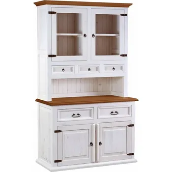 Komoda Rustikální kredenc Sweet Home KRI24 Barevné provedení: Bílá - bezbarvý vosk