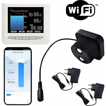 IP kamera Inteligentní senzor hladiny vody v nádrži WiFi TUYA LCD displej