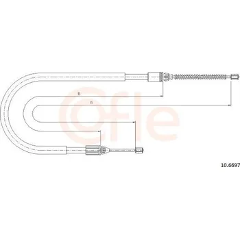 Lanko parkovací brzdy Lanovod parkovací brzdy COFLE 10.6697