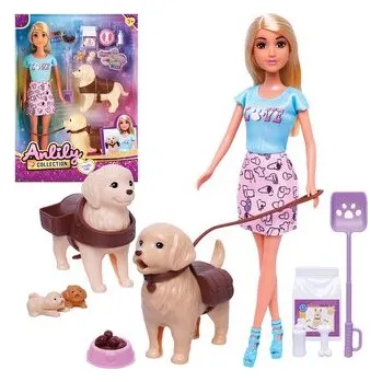 Panenka Set panenky a dvou pejsků