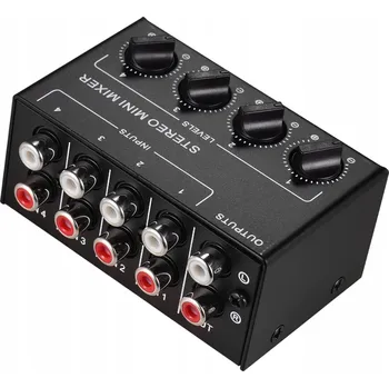 Mixážní pult Mini stereo audio mixážní pult, 4 kanály