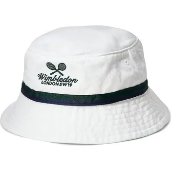 Klobouk Dětský bavlněný klobouk Polo Ralph Lauren Wimbledon Collection 320970406001 bílá 00X, vel. 45
