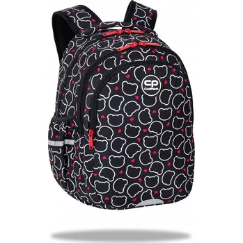 Vícekomorový Školní batoh CoolPack černý, vícebarevný 21 l