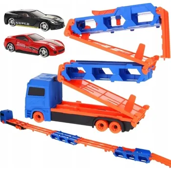 autíčko NÁKLADNÍ AUTO TIR AUTOPŘEPRAVNÍK ROZKLÁDACÍ DRÁHA RAKETOMET + 2 AUTÍČKA