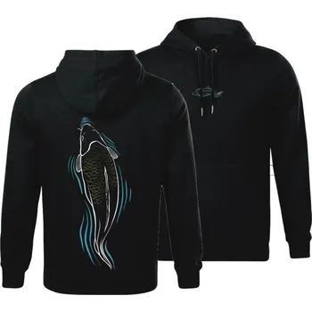 Pánská mikina Mikina Giants Fishing pánská černá Kapr u hladiny - XXXL