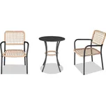 AZ-L1103 NAT - Balkónový set, kov, polyratan, béžová, AZ-L1103 NAT