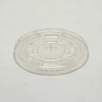 Jednorázové nádobí Wepack Víčko PET ploché s křížkem na plastový kelímek 95mm 16 bal x 50 ks