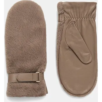 Rukavice Rukavice BOSS Yosie-F dámské, hnědá barva, 50551632 88X, vel. L