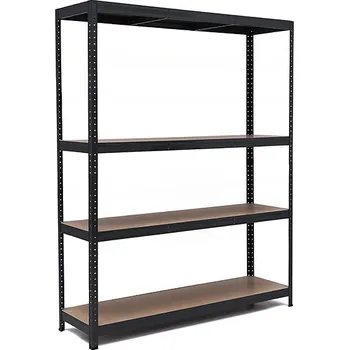 regál Policový regál Trestles RH 1800x1200x450, nosnost 1400 kg, 4 police Barva: černá