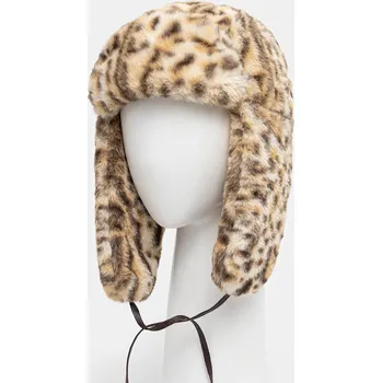 Čepice Čepice Kangol LEOPARD TRAPPER hnědá barva, K4266ST.SL156 01A, vel. S