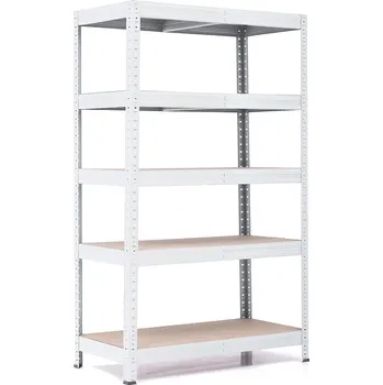 regál Policový regál Trestles RH 1500x900x500, nosnost 1750 kg, 5 polic Barva: bílá