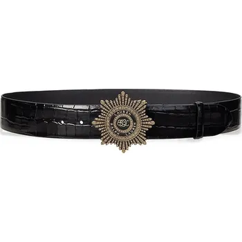 Opasek Kožený pásek Lauren Ralph Lauren dámský, černá barva, 412959735 99X, vel. M