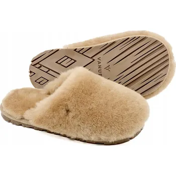 Dámské pantofle Papuče Domácí vlněné kožené teplé pantofle VANUBA vel. 34