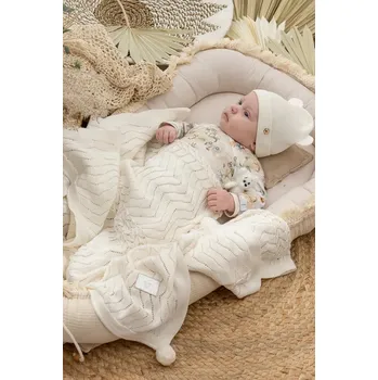 Kojenecká čepice Kojenecká čepice Jamiks TED TED.ba.Nak.glo.JWH207.K bílá 00A, vel. 42