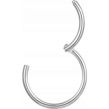 Náušnice STŘÍBRNÝ náušnice KRUHOVÝ CLICKER RING OCEL 316L 1,2/6 mm