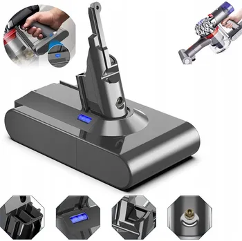 IP kamera Náhradní baterie pro Dyson V10 6000mAh akumulátor 25.2V s filtrem