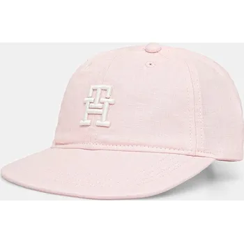Kšiltovka Dětská bavlněná kšiltovka Tommy Hilfiger růžová barva, AU0AU01954 AU0AU01954.G.PPYA 03X, vel. 50/52